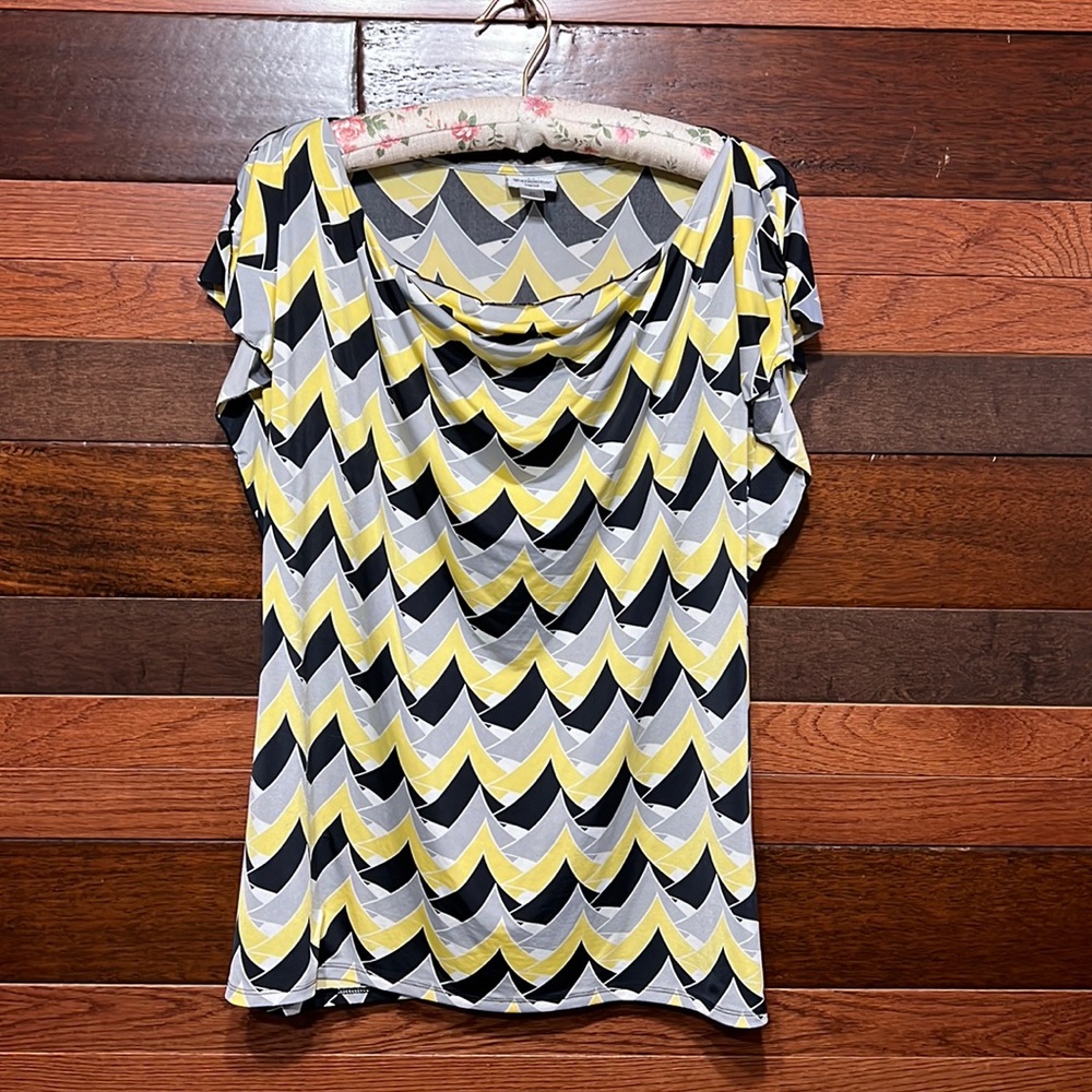 Worthington Stretchy Scoop Neck Cap Sleeve Blouse